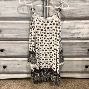 Entro Cold Shoulder Elephant Dress